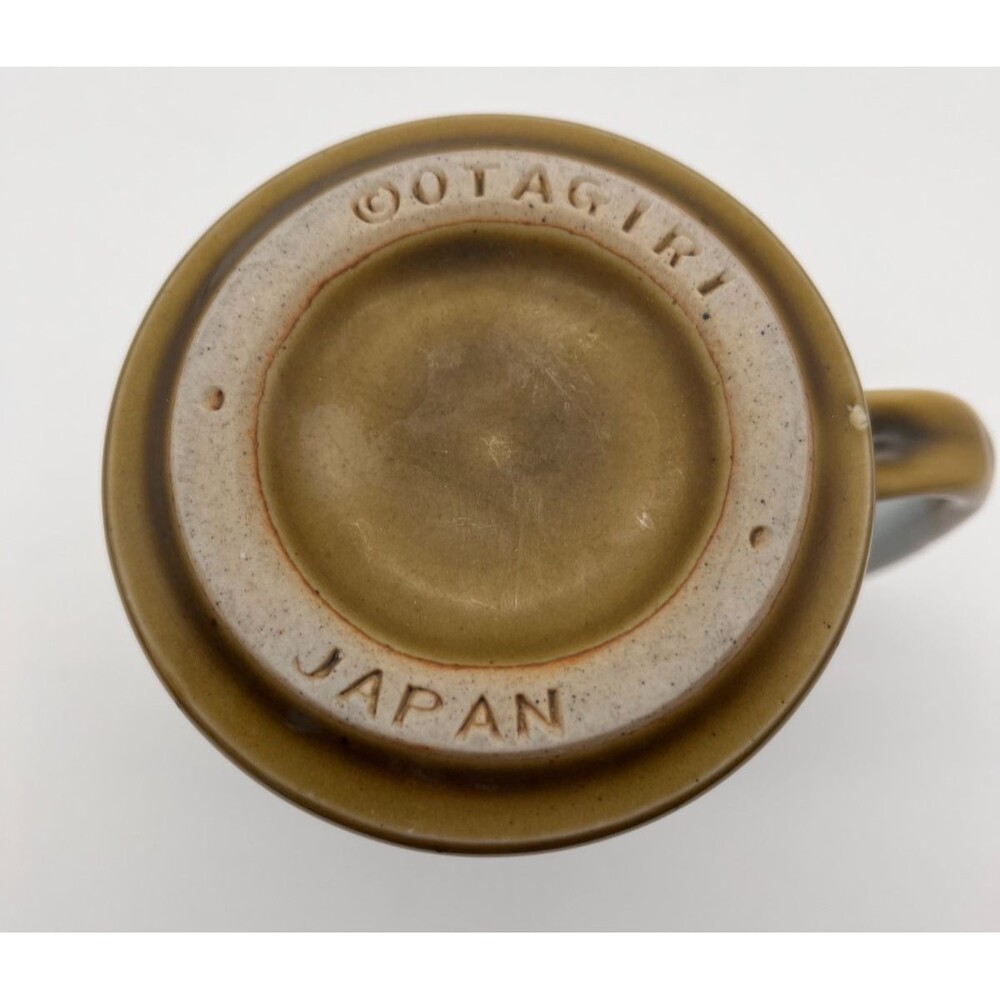 Otagiri Stoneware Coffee Mug Large 16 oz Blue Brown 3D Drip MCM Japan - Picture 6 of 7
